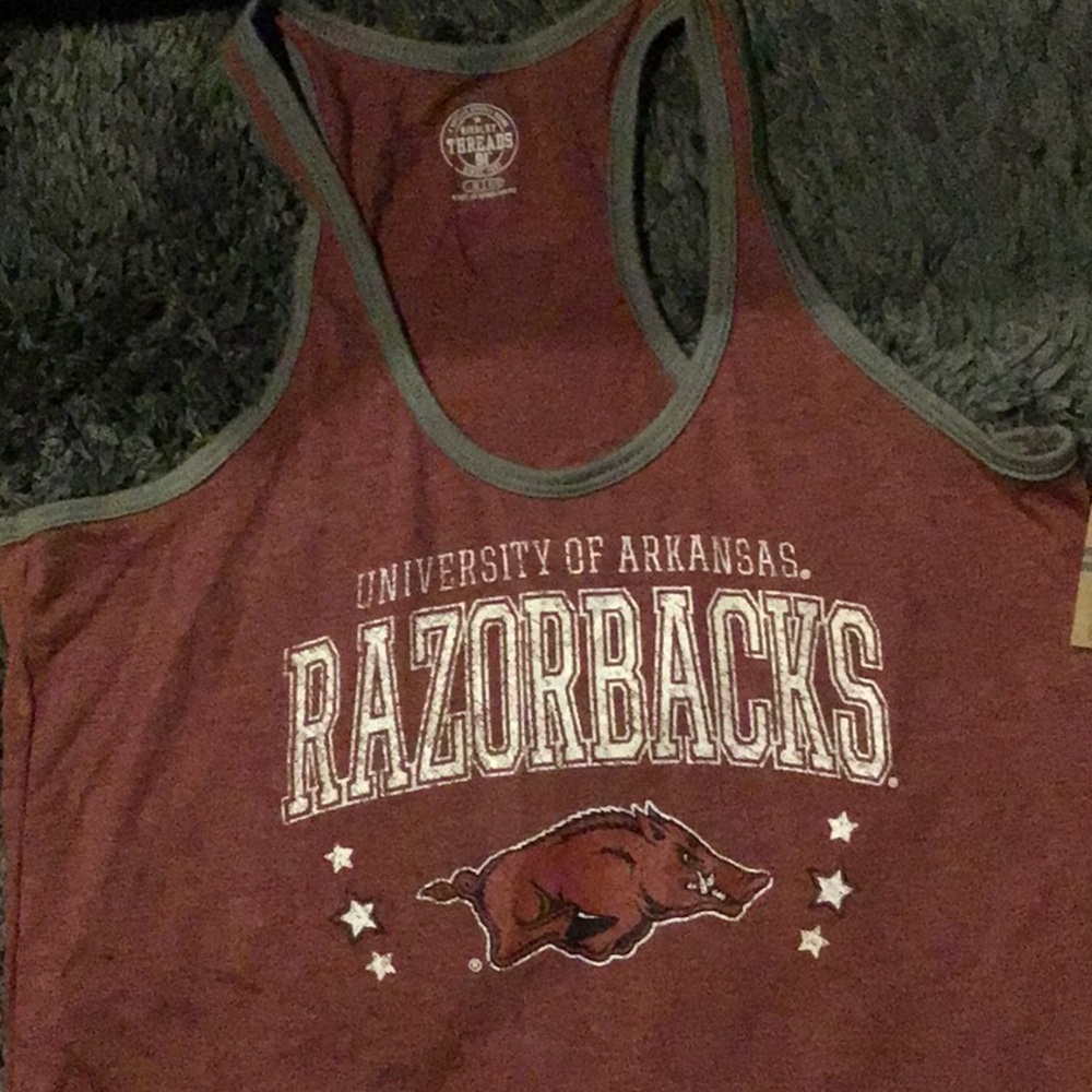 Ladies University Of Arkansas Razorback size M 8-10 Razorback tank top.